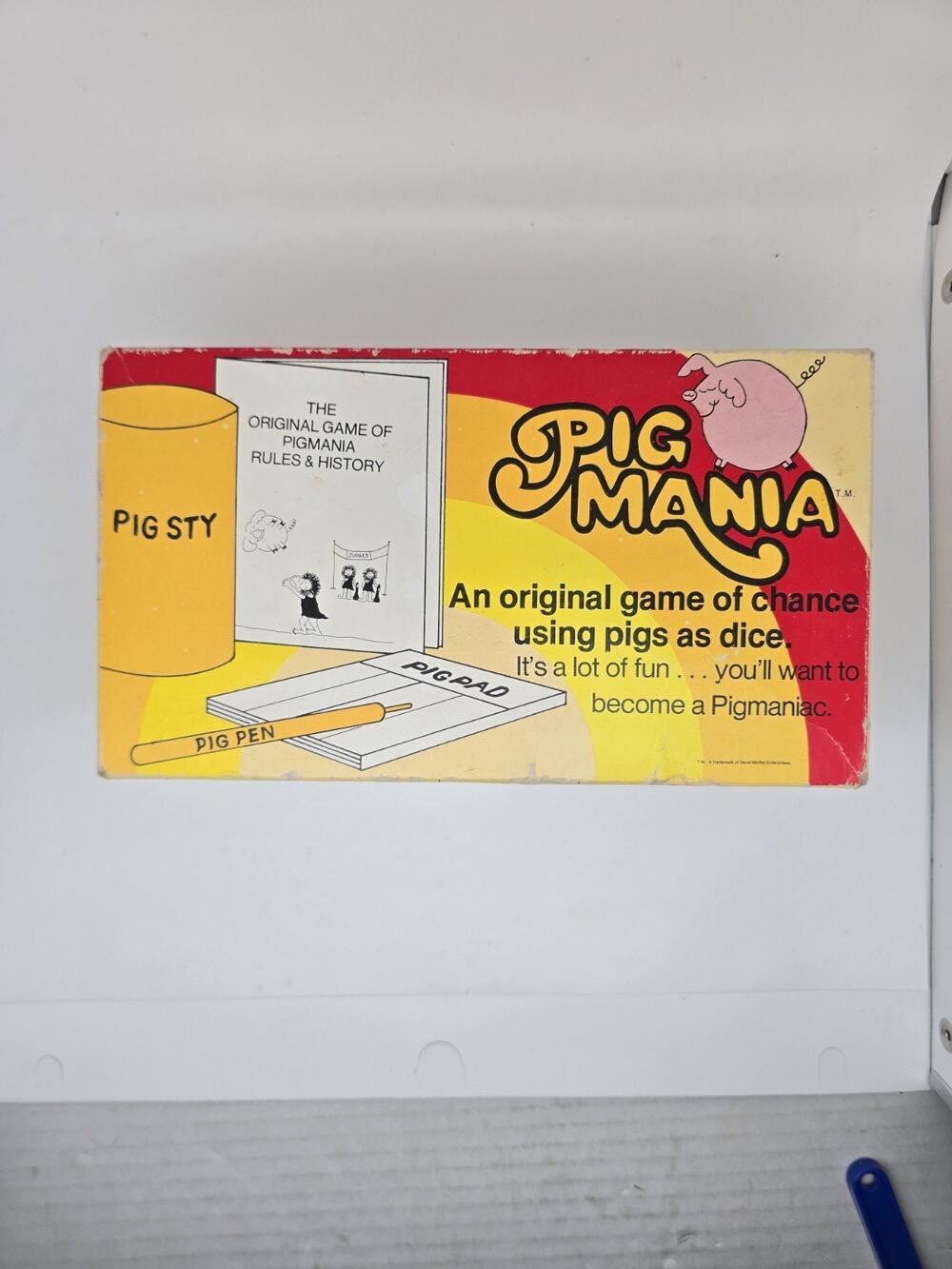 Vintage Pig Mania Game Complete 1977 with Original Instructions Pen Score Pad